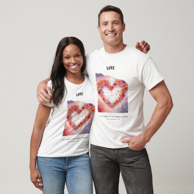 T-shirt Carte d'Affirmation Zen Love - Douceur (Unisexe)