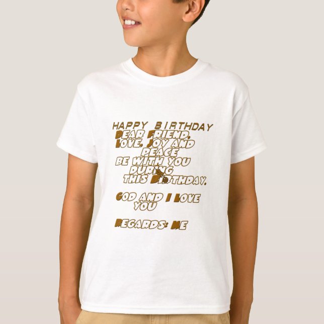 T-shirt Carte d'anniversaire pour un ami chrétien (Devant)