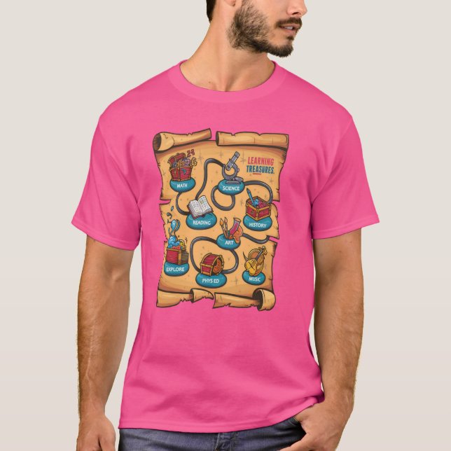 T-shirt Carte d'apprentissage Conception Retour à l'école  (Devant)