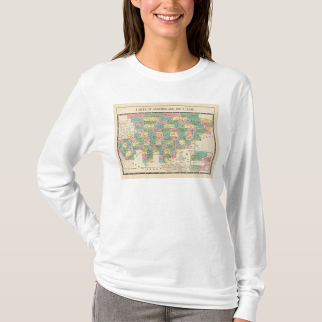 T-shirt Carte d'Assemblée de l'Asie (Devant)