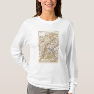 T-shirt Carte d'atlas de Baden Allemagne