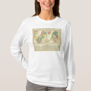 T-shirt Carte d'atlas de Canaan - de l'Israël