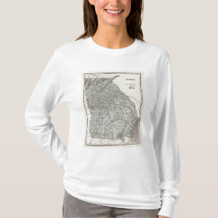 T-shirt Carte d'atlas de la Géorgie