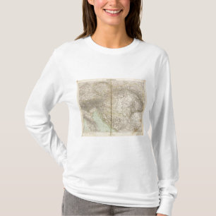 T-shirt Carte d'atlas de l'Autriche