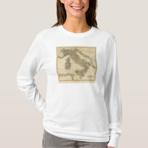 T-shirt Carte d'atlas de l'Italie