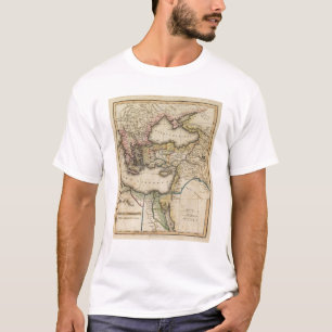 T-shirt Carte d'atlas de Moyen-Orient