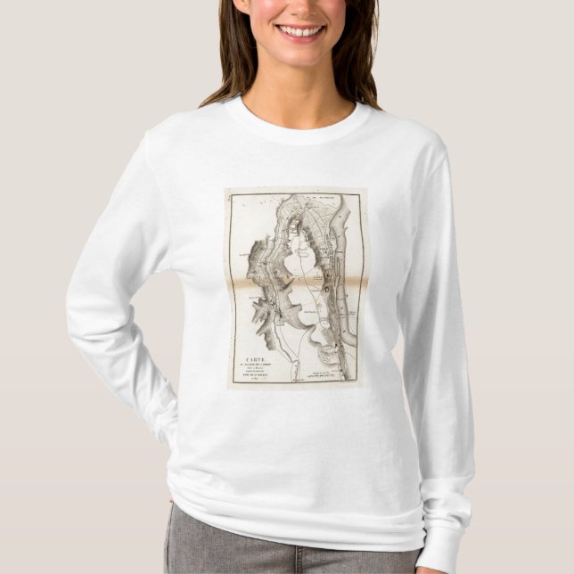 T-shirt Carte d'atlas de plateau de St Pierre (Devant)