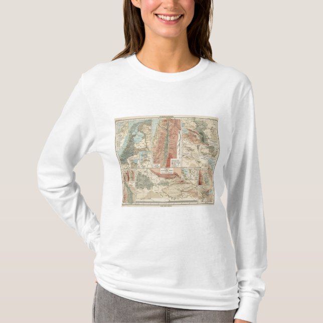 T-shirt Carte d'atlas de Tieflander (Devant)