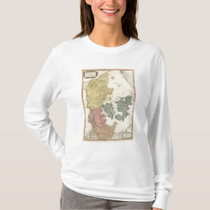 T-shirt Carte d'atlas du Danemark