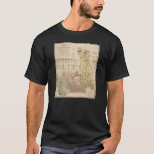 T-shirt Carte de 1834 du borough de St Marylebone (Londres