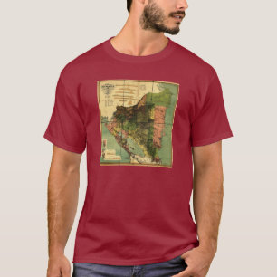 T-shirt Carte de 1898 fonctionnaires du Nicaragua