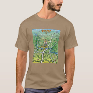 T-shirt Carte de bande dessinée d'Austin Texas