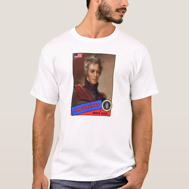 T-shirt Carte de baseball d'Andrew Jackson (Devant)