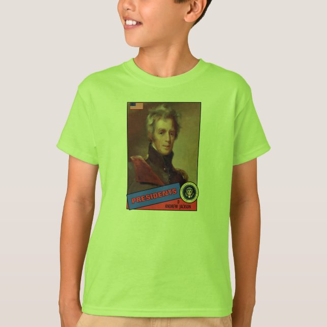 T-shirt Carte de baseball d'Andrew Jackson (Devant)