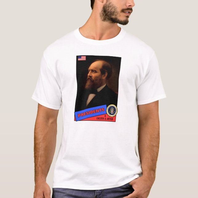 T-shirt Carte de baseball de Chester A. Arthur (Devant)