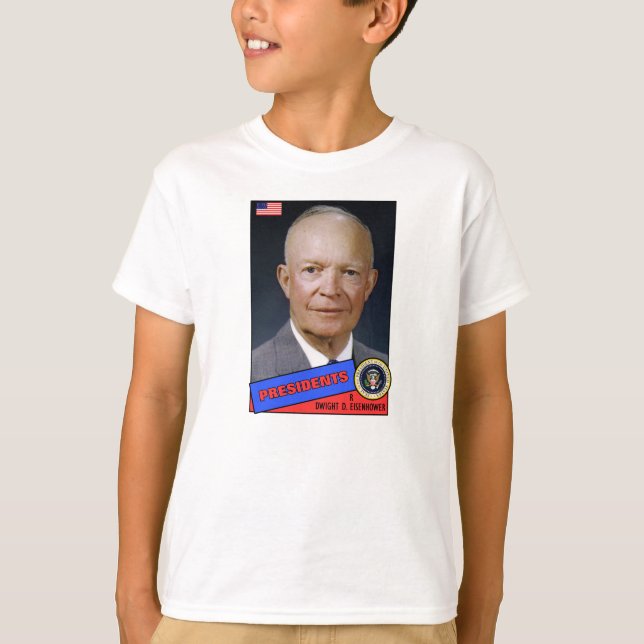 T-shirt Carte de baseball de Dwight D. Eisenhower (Devant)