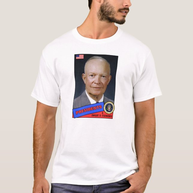 T-shirt Carte de baseball de Dwight D. Eisenhower (Devant)