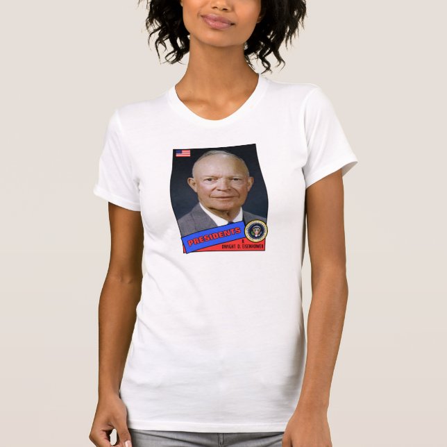 T-shirt Carte de baseball de Dwight D. Eisenhower (Devant)