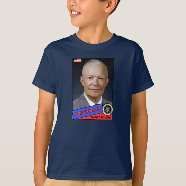 T-shirt Carte de baseball de Dwight D. Eisenhower (Devant)