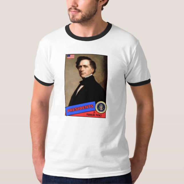 T-shirt Carte de baseball de Franklin Pierce (Devant)