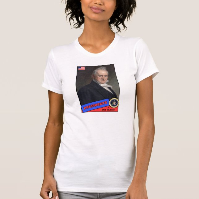 T-shirt Carte de baseball de James Buchanan (Devant)