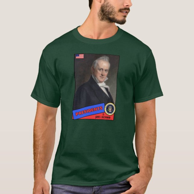 T-shirt Carte de baseball de James Buchanan (Devant)