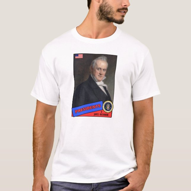 T-shirt Carte de baseball de James Buchanan (Devant)
