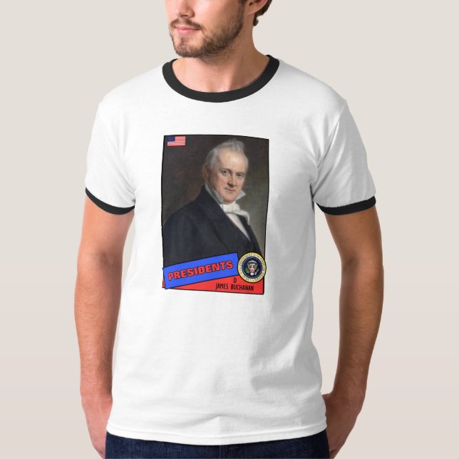 T-shirt Carte de baseball de James Buchanan (Devant)
