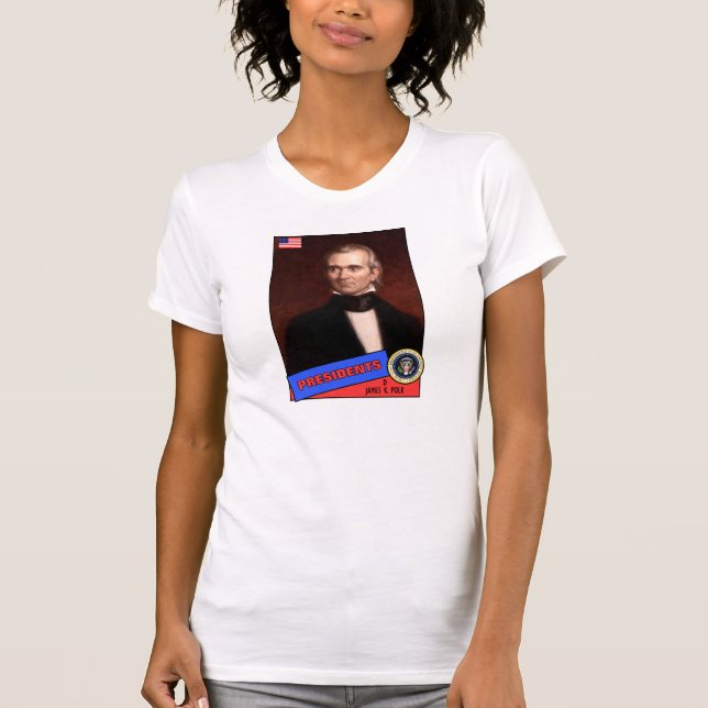 T-shirt Carte de baseball de James K. Polk (Devant)
