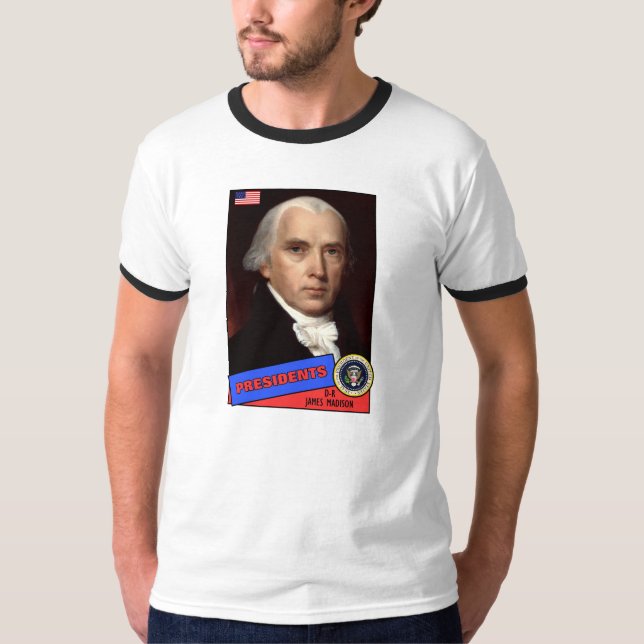 T-shirt Carte de baseball de James Madison (Devant)