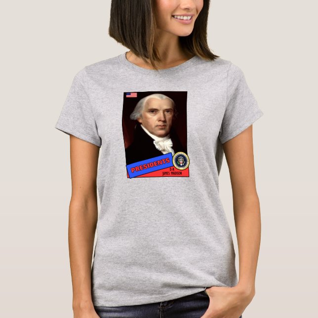 T-shirt Carte de baseball de James Madison (Devant)
