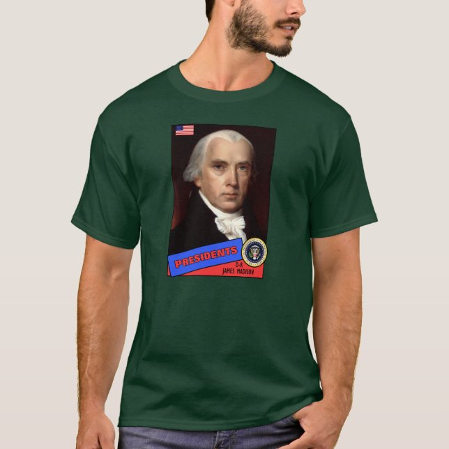 T-shirt Carte de baseball de James Madison (Devant)