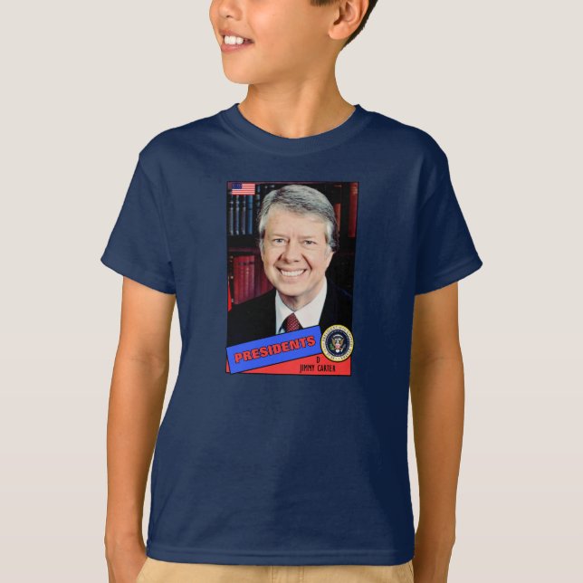 T-shirt Carte de baseball de Jimmy Carter (Devant)