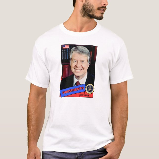 T-shirt Carte de baseball de Jimmy Carter (Devant)