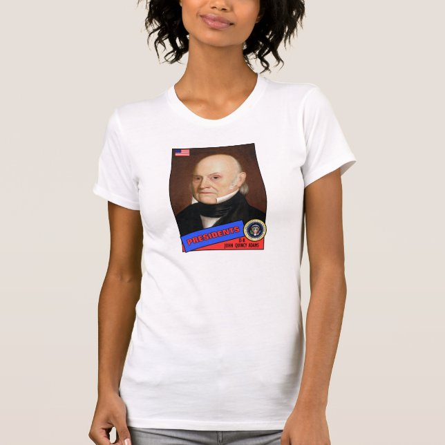 T-shirt Carte de baseball de John Quincy Adams (Devant)