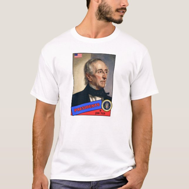 T-shirt Carte de baseball de John Tyler (Devant)