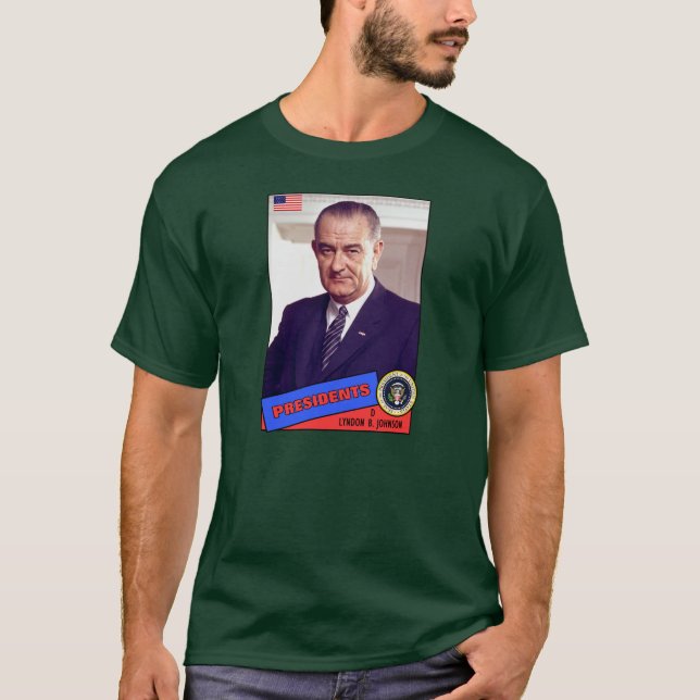 T-shirt Carte de baseball de Lyndon B. Johnson (Devant)