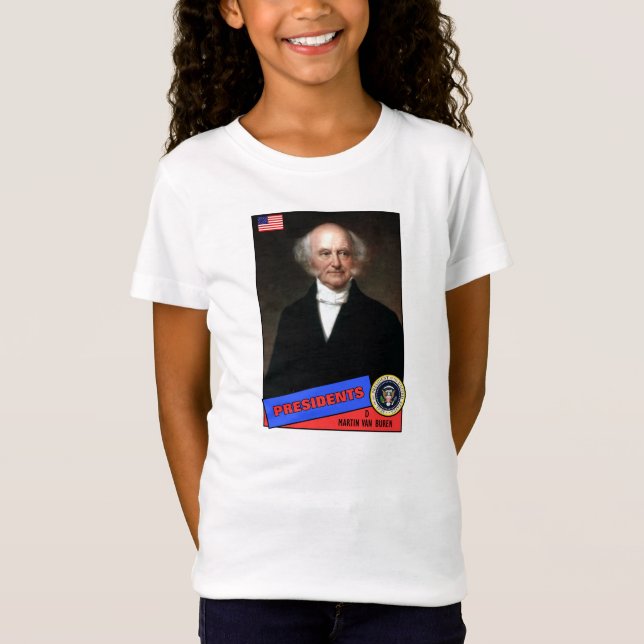 T-Shirt Carte de baseball de Martin Van Buren (Devant)