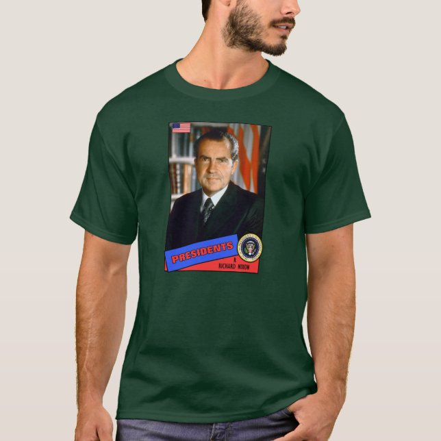T-shirt Carte de baseball de Richard Nixon (Devant)