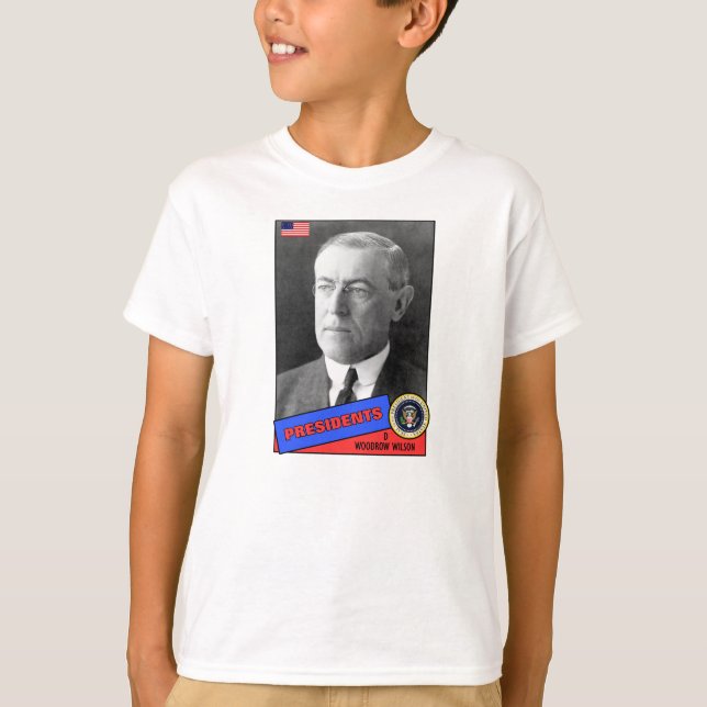 T-shirt Carte de baseball de Woodrow Wilson (Devant)