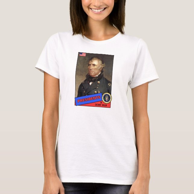 T-shirt Carte de baseball de Zachary Taylor (Devant)