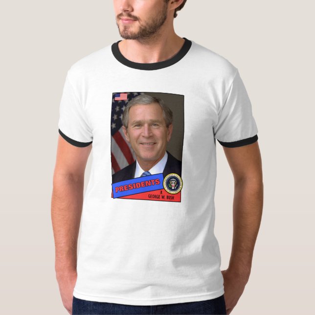 T-shirt Carte de baseball George W. Bush (Devant)