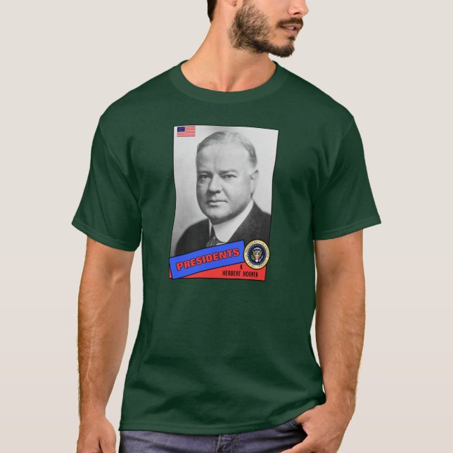 T-shirt Carte de baseball Herbert Hoover (Devant)