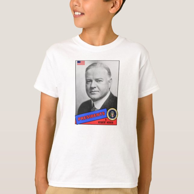 T-shirt Carte de baseball Herbert Hoover (Devant)