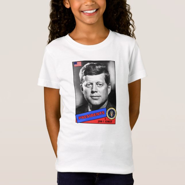 T-Shirt Carte de baseball John F. Kennedy (Devant)