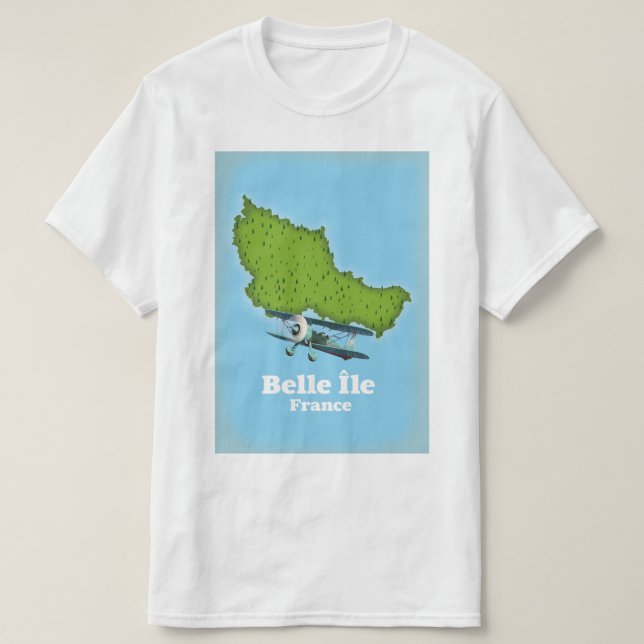 T-shirt Carte de Belle Île France (Design devant)