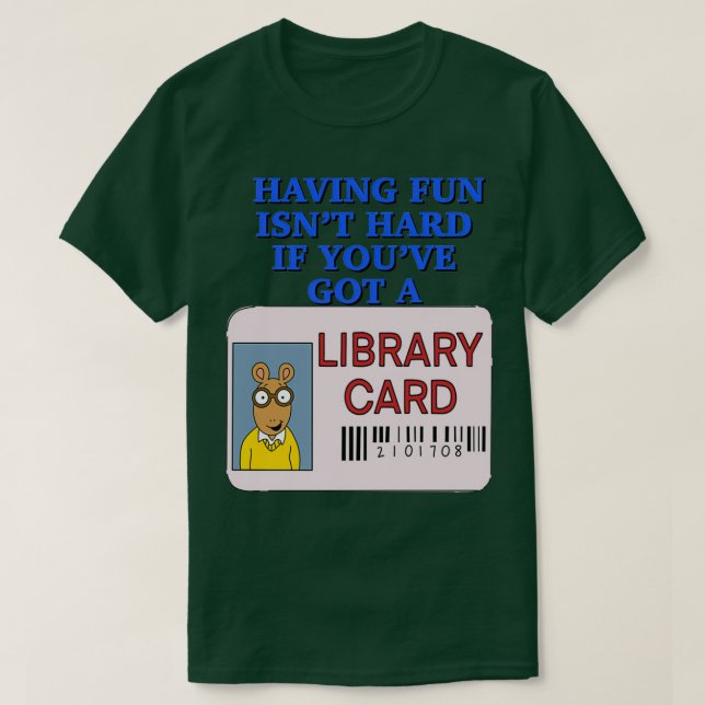 T-shirt Carte de bibliothèque (Design devant)