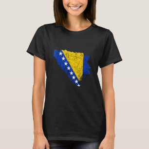 T-shirt Carte de Bosnie-Herzégovine Voyage en Bosnie Drape