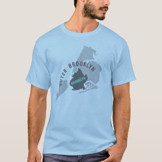 T-shirt Carte de Brooklyn - bleu/gris