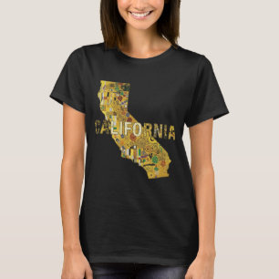 T-shirt Carte de Californie et Texte